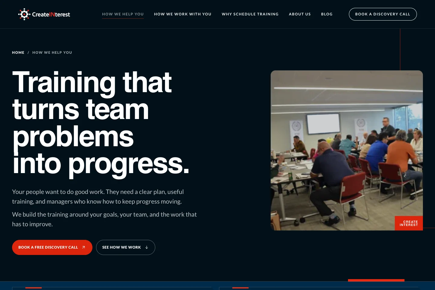 CreateInterest find the right training path. screenshot, September 9, 2026.